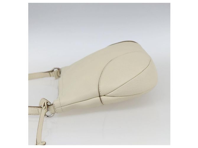 Borsa a Spalla Gancini in Pelle Salvatore Ferragamo Bianco - vista 3
