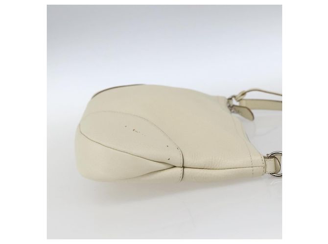 Borsa a Spalla Gancini in Pelle Salvatore Ferragamo Bianco - vista 4