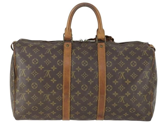 LOUIS VUITTON Borsa Boston Monogram Keepall 45 M41428 LV Auth 163433 Monogramma - vista 2