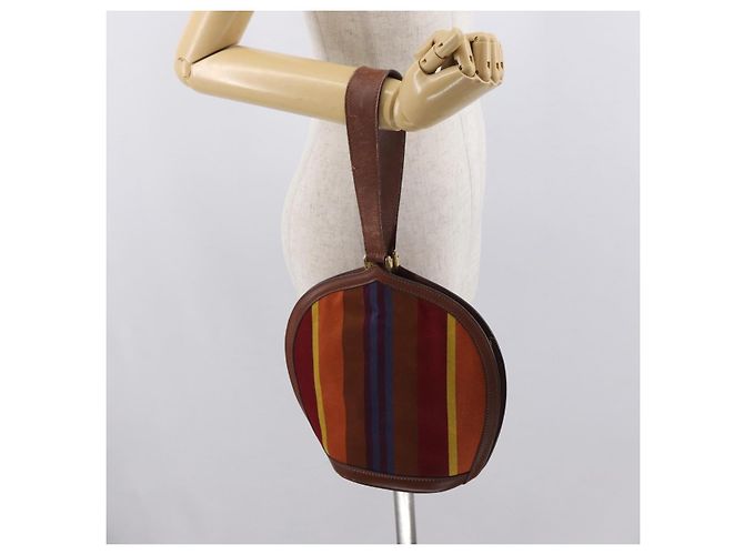 Céline CELINE Handtasche aus Canvas und Leder in Multicolor Gold Auth 149838 Mehrfarben Golden - vista 22