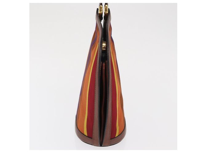 Céline CELINE Handtasche aus Canvas und Leder in Multicolor Gold Auth 149838 Mehrfarben Golden - vista 4