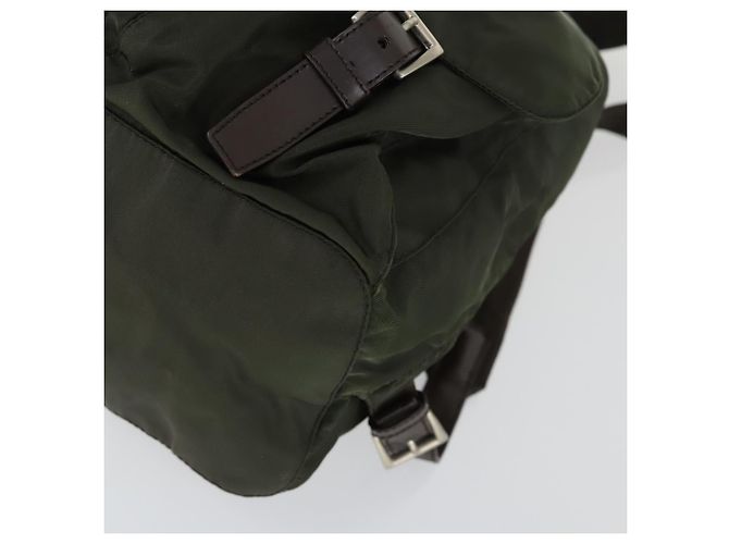 PRADA Backpack Nylon Khaki Silver Auth 165432 Silvery - view 16