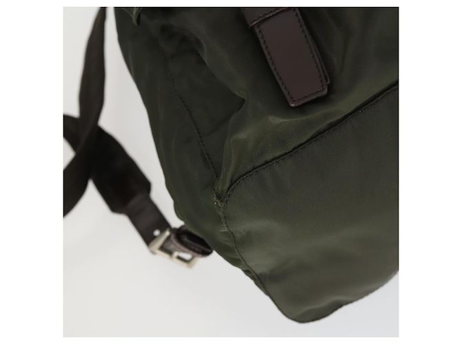 PRADA Backpack Nylon Khaki Silver Auth 165432 Silvery - view 17
