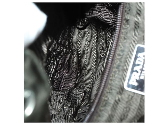 PRADA Backpack Nylon Khaki Silver Auth 165432 Silvery - view 25