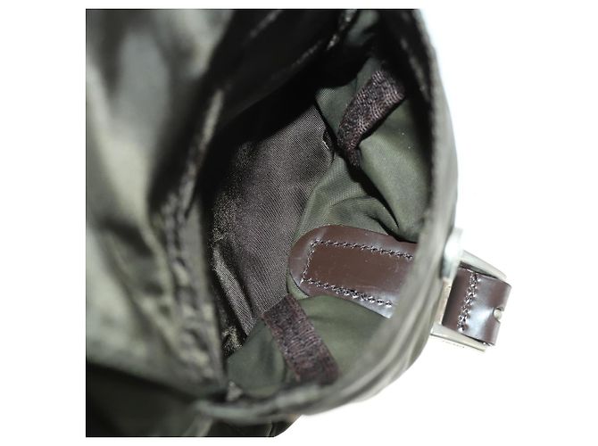 PRADA Backpack Nylon Khaki Silver Auth 165432 Silvery - view 27