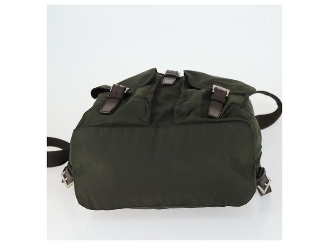 PRADA Backpack Nylon Khaki Silver Auth 165432 Silvery - view 5