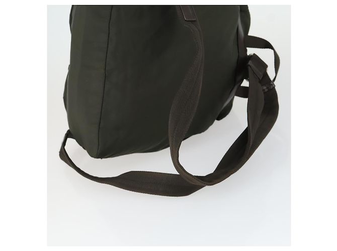 PRADA Backpack Nylon Khaki Silver Auth 165432 Silvery - view 8