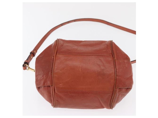 Chloé Borsa a mano in pelle Chloe Etel 2 in 1 marrone oro Auth hk3381 D'oro - vista 11