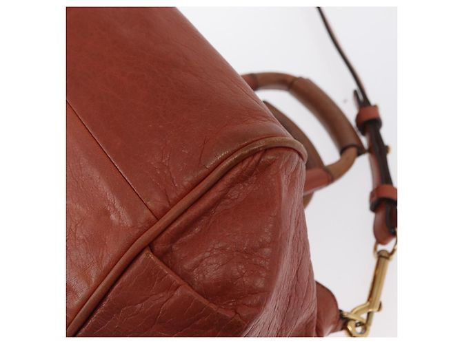 Chloé Borsa a mano in pelle Chloe Etel 2 in 1 marrone oro Auth hk3381 D'oro - vista 15