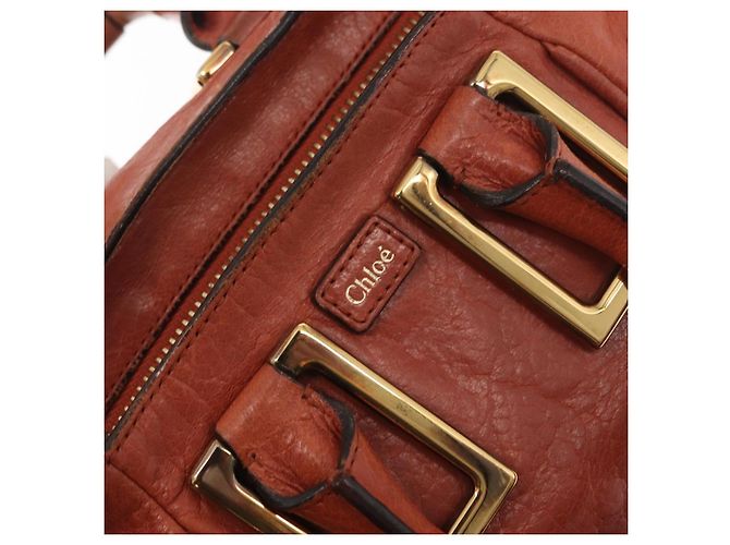 Chloé Borsa a mano in pelle Chloe Etel 2 in 1 marrone oro Auth hk3381 D'oro - vista 17