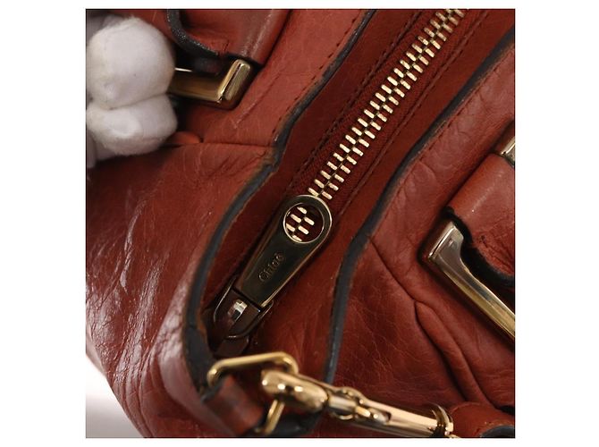 Chloé Borsa a mano in pelle Chloe Etel 2 in 1 marrone oro Auth hk3381 D'oro - vista 18