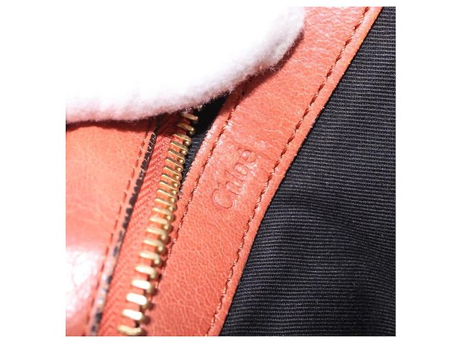 Chloé Borsa a mano in pelle Chloe Etel 2 in 1 marrone oro Auth hk3381 D'oro - vista 19