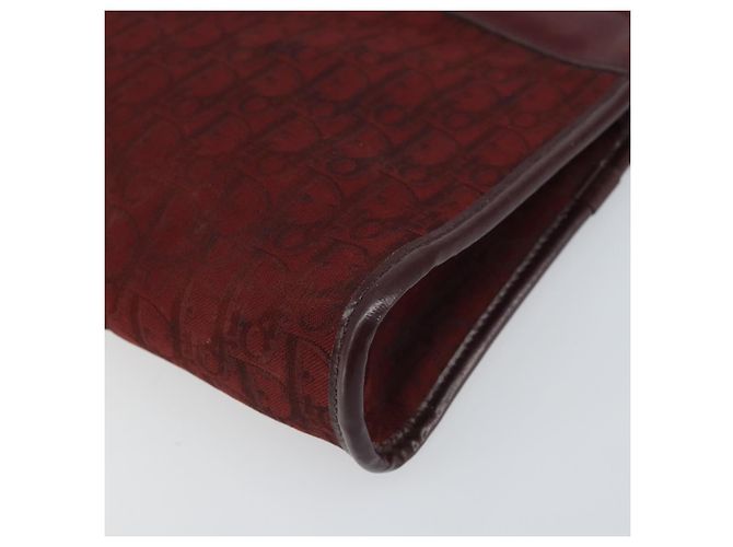Borsa a spalla in tela Trotter Christian Dior rossa e oro Auth BA9903 Rosso D'oro - vista 10