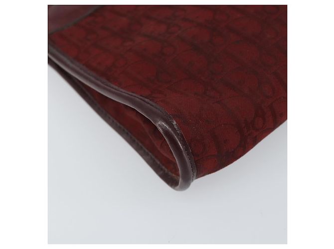 Borsa a spalla in tela Trotter Christian Dior rossa e oro Auth BA9903 Rosso D'oro - vista 11