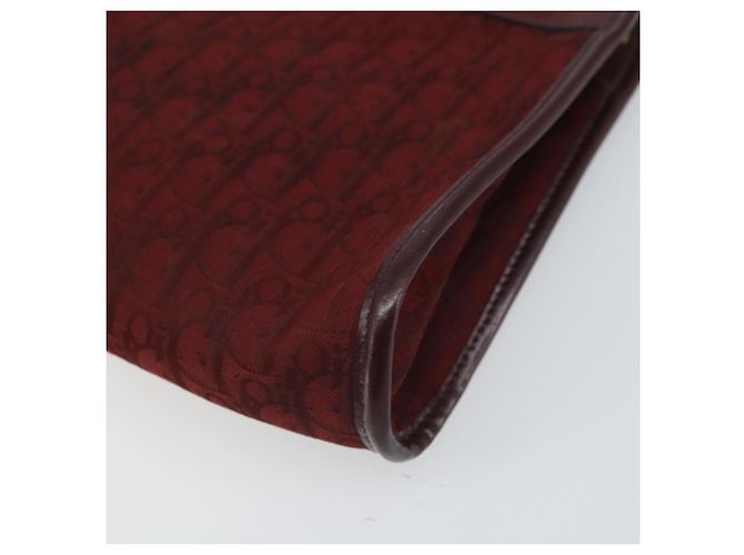 Borsa a spalla in tela Trotter Christian Dior rossa e oro Auth BA9903 Rosso D'oro - vista 12