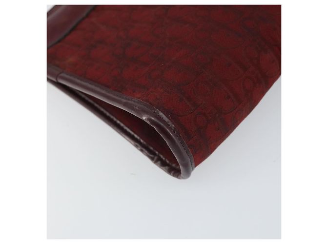 Borsa a spalla in tela Trotter Christian Dior rossa e oro Auth BA9903 Rosso D'oro - vista 13