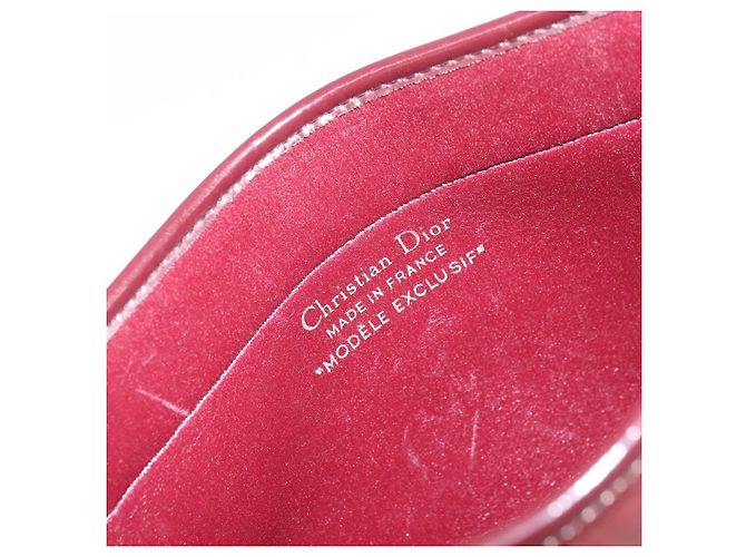 Borsa a spalla in tela Trotter Christian Dior rossa e oro Auth BA9903 Rosso D'oro - vista 15