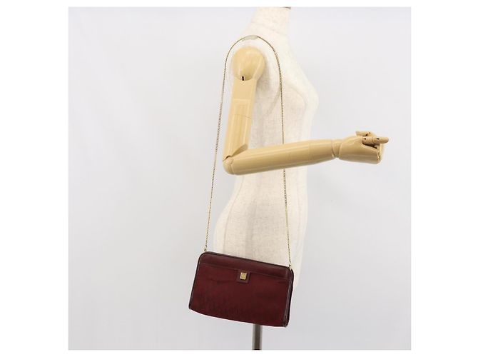 Borsa a spalla in tela Trotter Christian Dior rossa e oro Auth BA9903 Rosso D'oro - vista 19