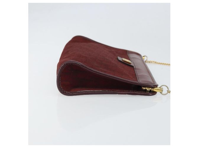 Borsa a spalla in tela Trotter Christian Dior rossa e oro Auth BA9903 Rosso D'oro - vista 4
