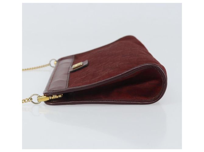 Borsa a spalla in tela Trotter Christian Dior rossa e oro Auth BA9903 Rosso D'oro - vista 5