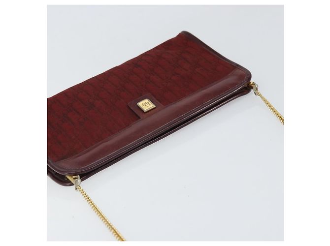 Borsa a spalla in tela Trotter Christian Dior rossa e oro Auth BA9903 Rosso D'oro - vista 6