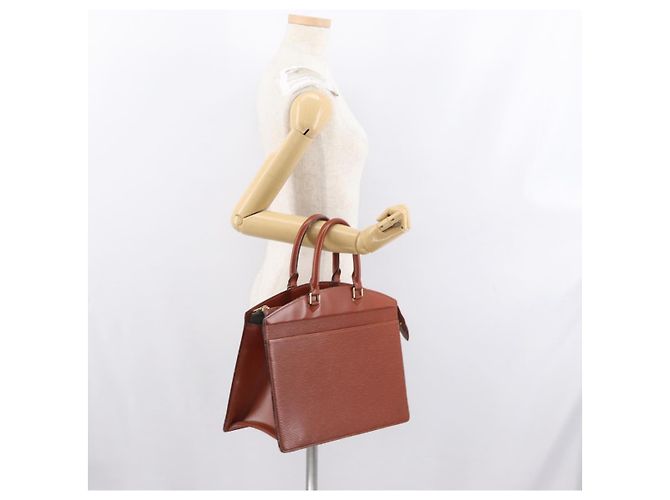 LOUIS VUITTON Borsa a Mano Epi Riviera Marrone M48183 LV Auth 170620 - vista 21