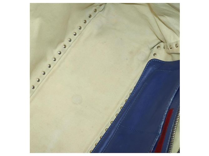 VALENTINO Borsa a mano in pelle viola e oro Auth bs32859 D'oro Porpora - vista 10