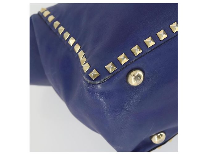 VALENTINO Borsa a mano in pelle viola e oro Auth bs32859 D'oro Porpora - vista 14