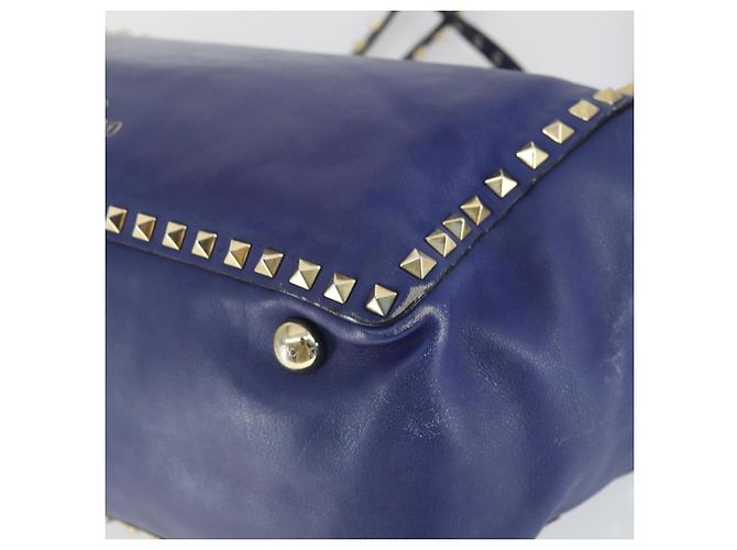 VALENTINO Borsa a mano in pelle viola e oro Auth bs32859 D'oro Porpora - vista 15