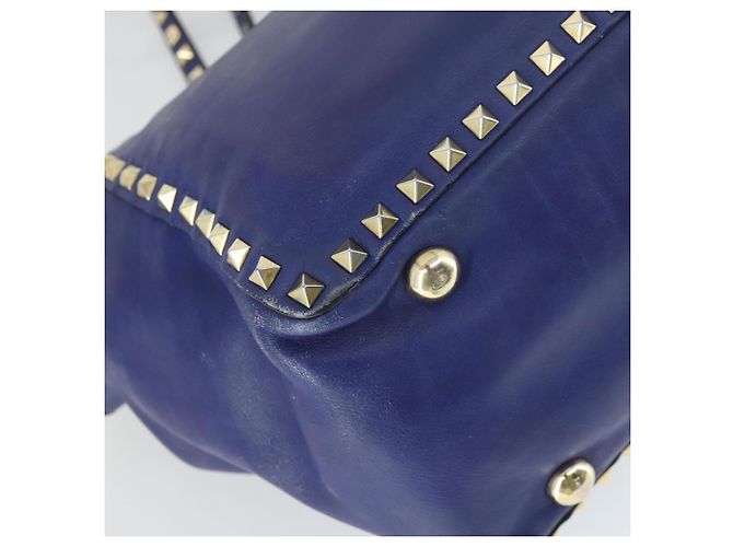 VALENTINO Borsa a mano in pelle viola e oro Auth bs32859 D'oro Porpora - vista 16