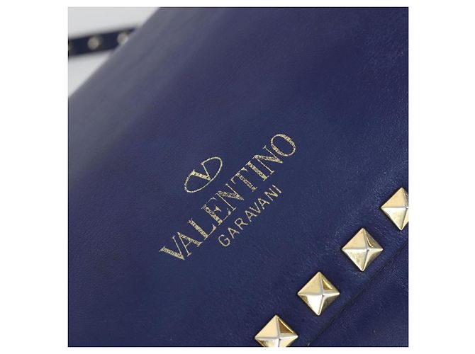 VALENTINO Borsa a mano in pelle viola e oro Auth bs32859 D'oro Porpora - vista 17