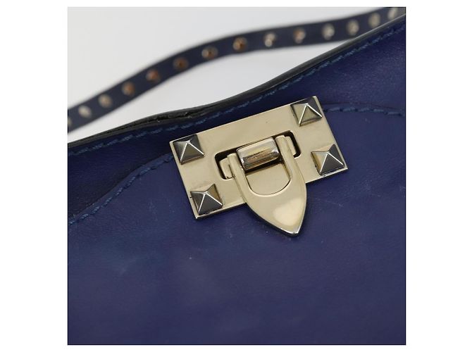 VALENTINO Borsa a mano in pelle viola e oro Auth bs32859 D'oro Porpora - vista 18