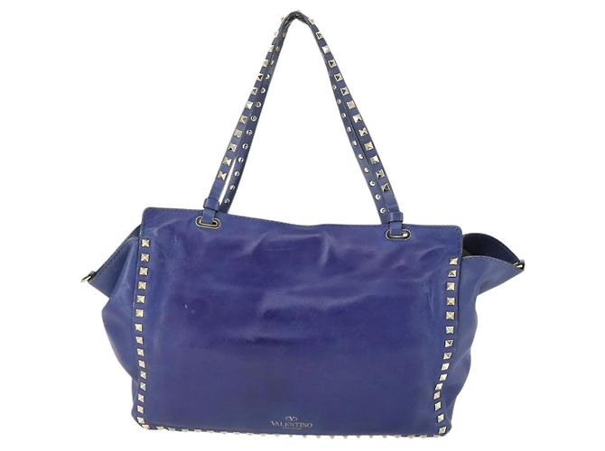 VALENTINO Borsa a mano in pelle viola e oro Auth bs32859 D'oro Porpora - vista 2