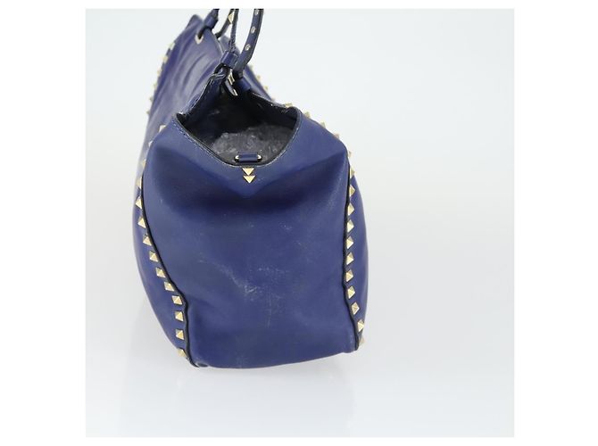 VALENTINO Borsa a mano in pelle viola e oro Auth bs32859 D'oro Porpora - vista 4