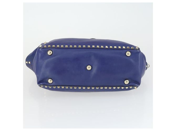 VALENTINO Borsa a mano in pelle viola e oro Auth bs32859 D'oro Porpora - vista 5
