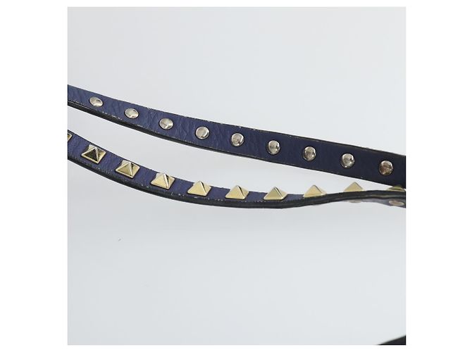 VALENTINO Borsa a mano in pelle viola e oro Auth bs32859 D'oro Porpora - vista 8