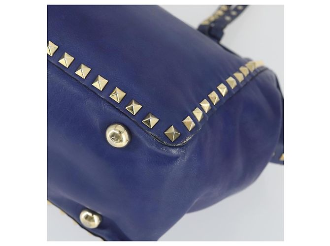 VALENTINO Borsa a mano in pelle viola e oro Auth bs32859 D'oro Porpora - vista 9