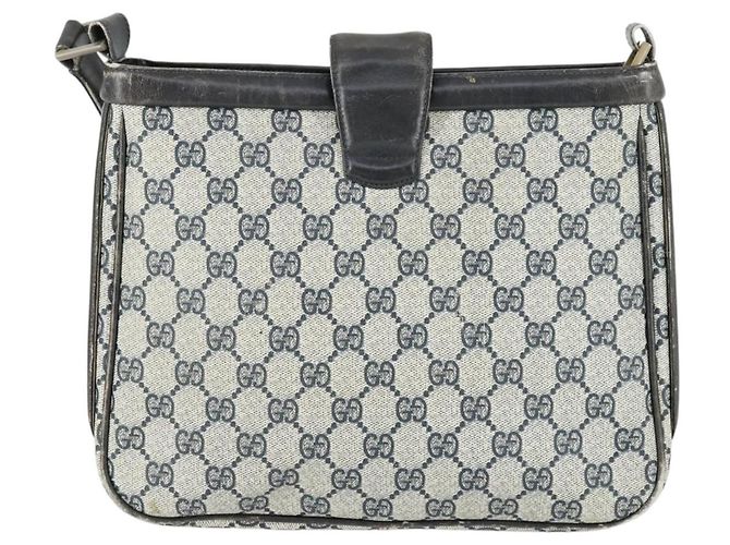 Gucci Borsa a Spalla GG Supreme PVC Blu Auth 169045 Blu navy - vista 2