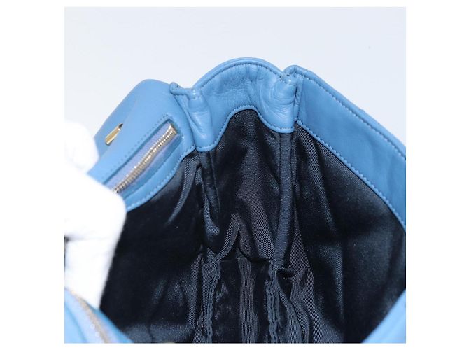 Borsa a Spalla Salvatore Ferragamo Vala in Pelle Blu Oro Auth 169096V D'oro - vista 21