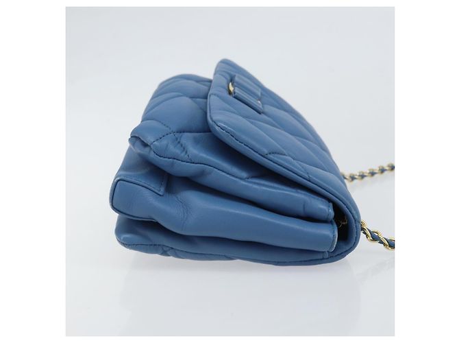 Borsa a Spalla Salvatore Ferragamo Vala in Pelle Blu Oro Auth 169096V D'oro - vista 3