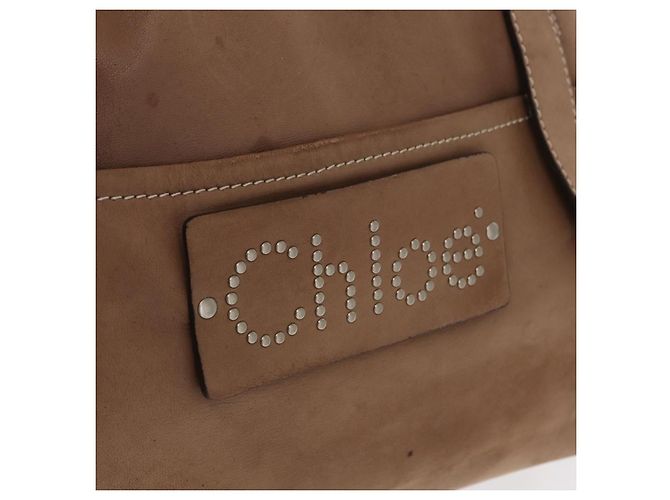 Chloé Borsa a mano Chloe in pelle beige argento autentica 170443 - vista 15