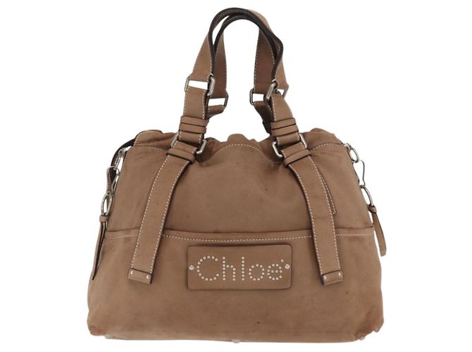Chloé Borsa a mano Chloe in pelle beige argento autentica 170443 - vista 2