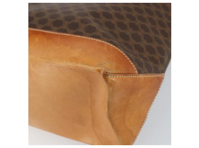 Céline Borsa tote in tela Macadam CELINE in pelle PVC marrone oro Auth 170454 D'oro - vista 15