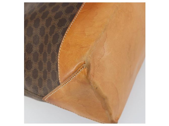 Céline Borsa tote in tela Macadam CELINE in pelle PVC marrone oro Auth 170454 D'oro - vista 16