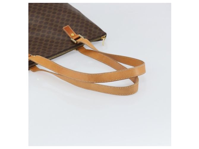 Céline Borsa tote in tela Macadam CELINE in pelle PVC marrone oro Auth 170454 D'oro - vista 7
