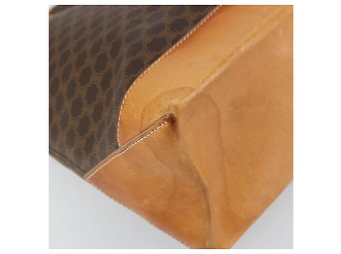 Céline Borsa tote in tela Macadam CELINE in pelle PVC marrone oro Auth 170454 D'oro - vista 9