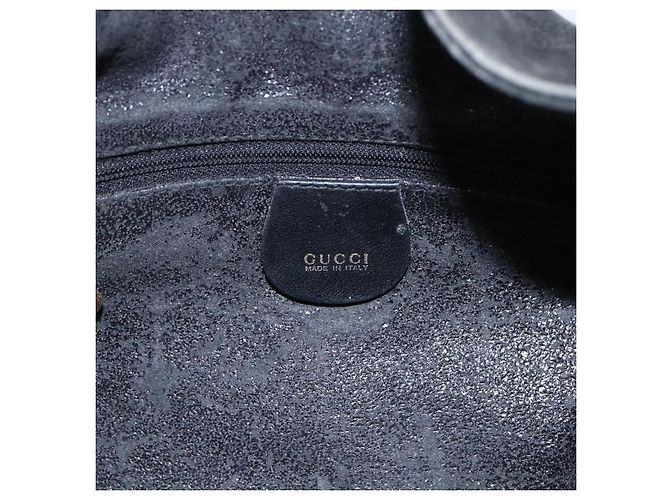 Borsa a Mano in Pelle Gucci Bamboo Nera Oro 001 1014 1638 Auth ep13124 Nero D'oro - vista 17