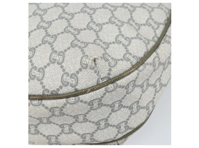 Borsa a Spalla GUCCI GG Plus Supreme PVC Grigio Oro Auth 165221 Marrone D'oro - vista 15