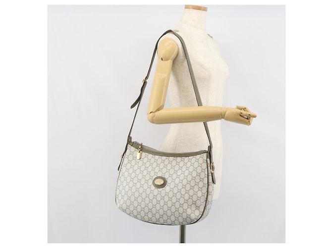 Borsa a Spalla GUCCI GG Plus Supreme PVC Grigio Oro Auth 165221 Marrone D'oro - vista 22