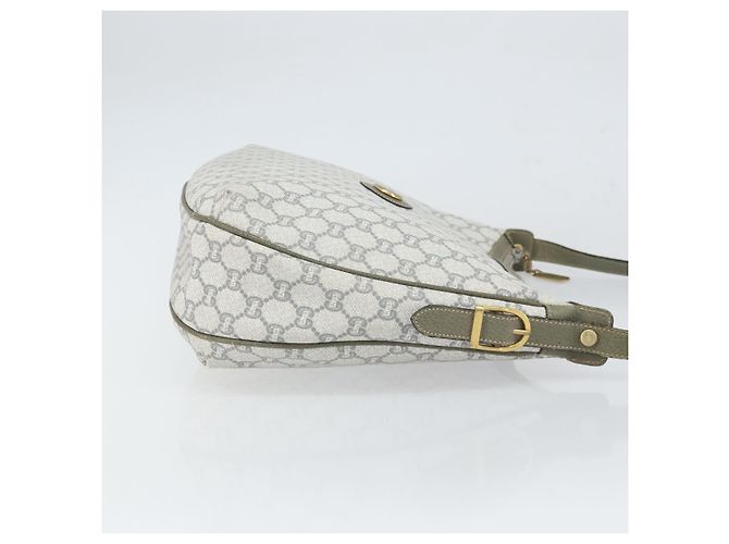 Borsa a Spalla GUCCI GG Plus Supreme PVC Grigio Oro Auth 165221 Marrone D'oro - vista 3